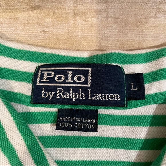 Host Pick! Polo by Ralph Lauren Striped Polo Shirt Sz L - Picture 4 of 7